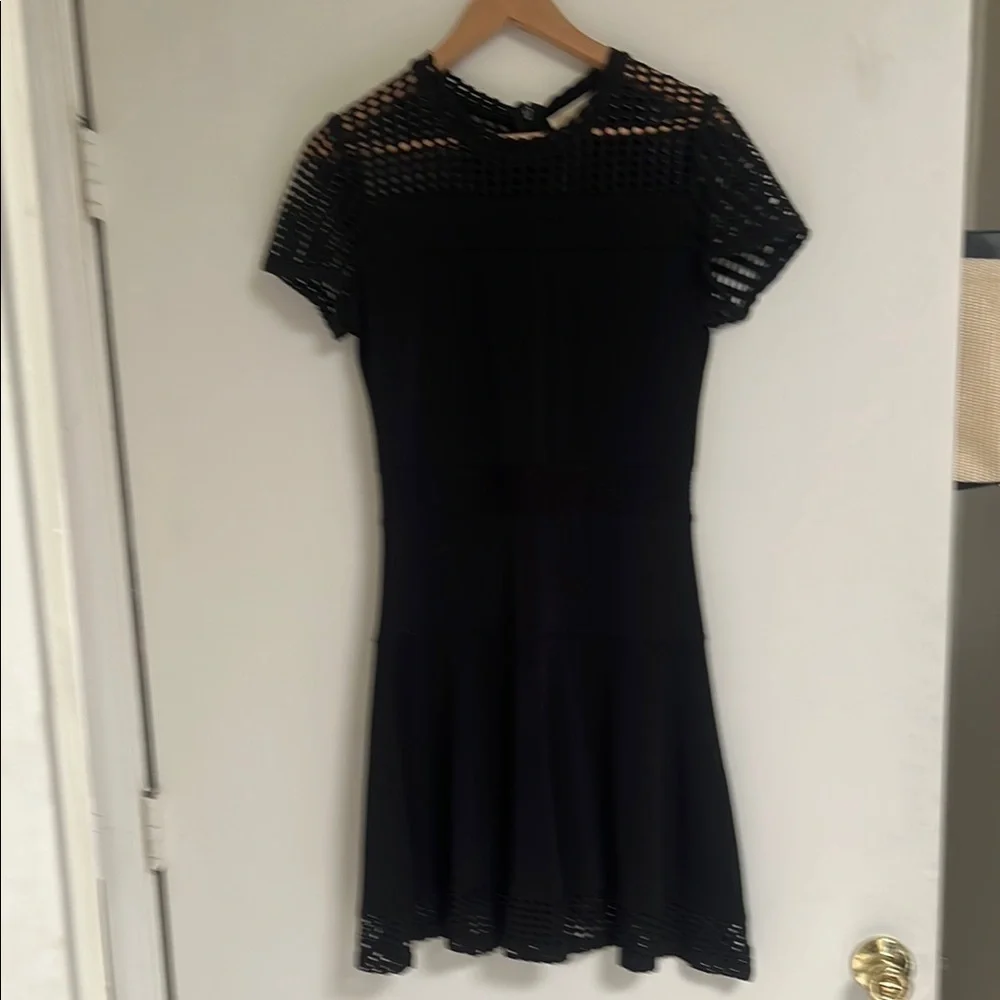 MICHAEL Michael Kors  Black Eyelet Trim Dress M